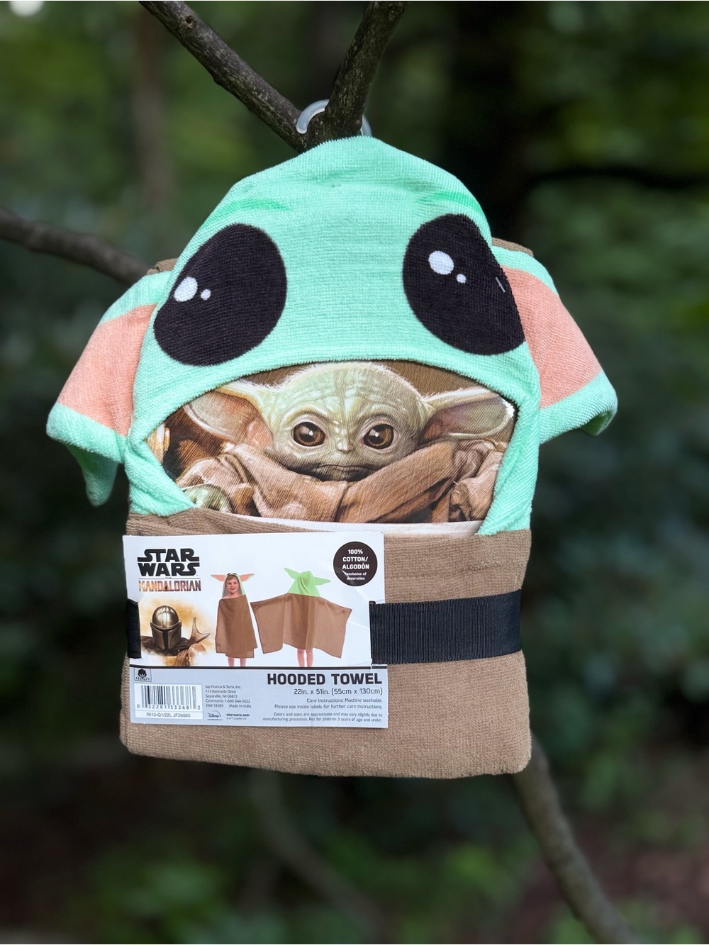 NWT Star Wars The Mandalorian Grogu Baby Yoda Hooded Kids Towel